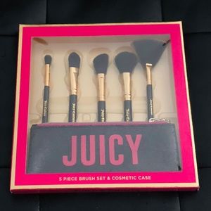 New / Juicy Couture Cosmetic Brush Set of 5